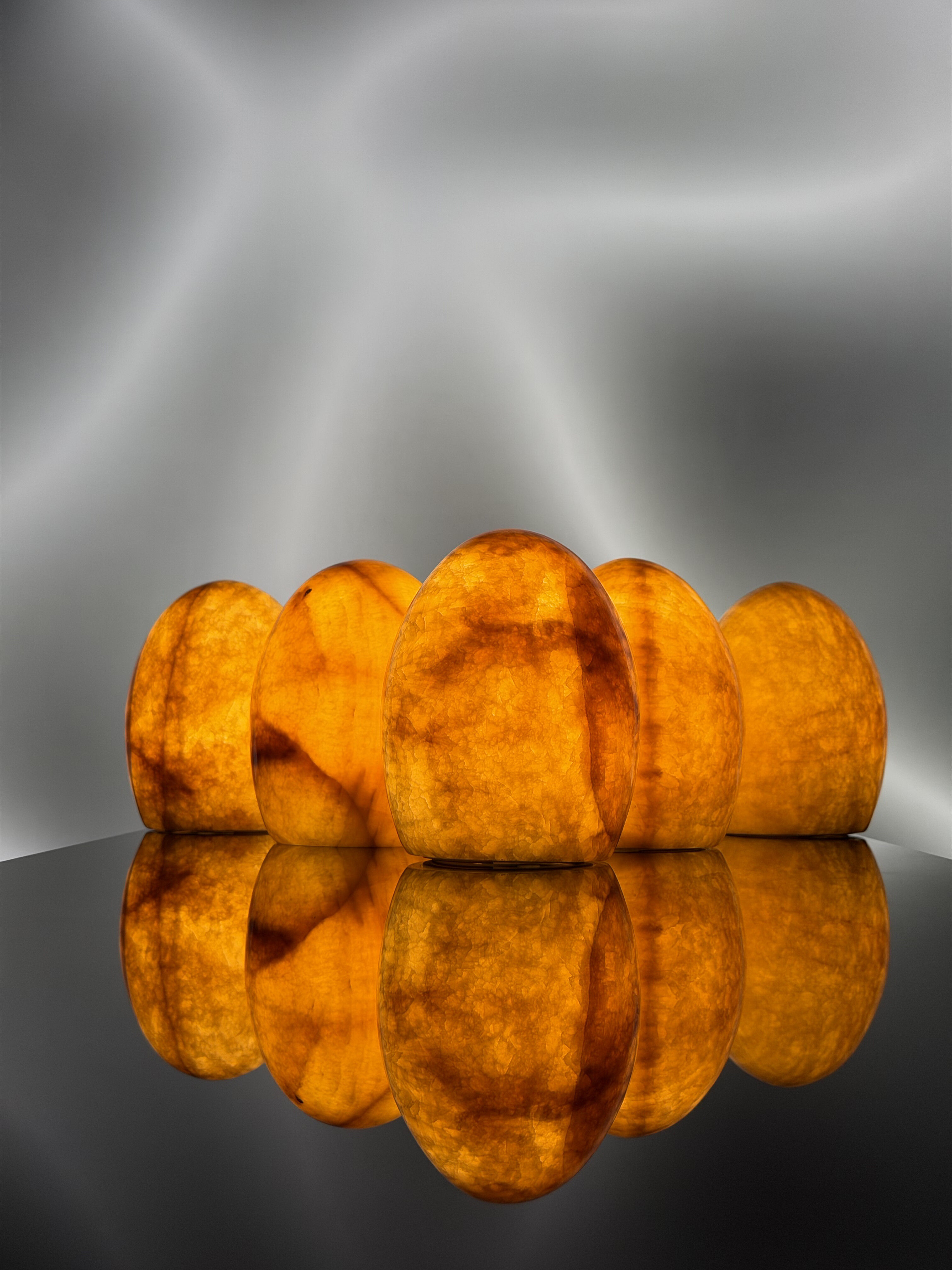 Amber Aura Stone Lamps
