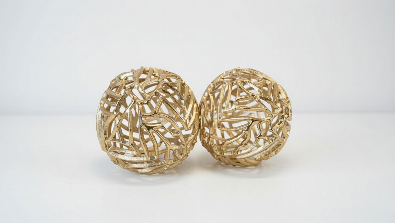 The Golden Orbs — Filigree Sphere Set